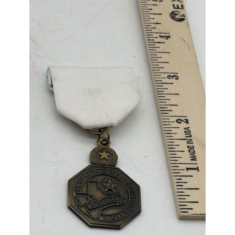 UIL University Interscholastic League Solo Music Medal Award White Ribbon Texas